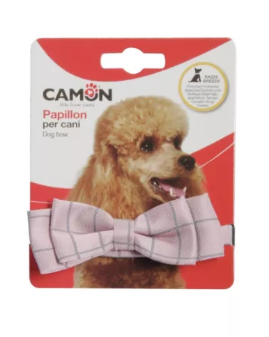 Rózsaszín kockás csokornyakkendő kutyáknak