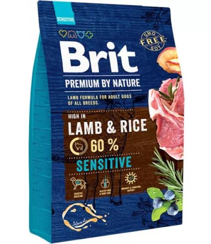 Brit Premium sensitive száraztáp bárány&rizs 3kg 