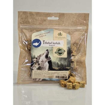 Teomann szárított tőkehal kockák lazaccal 100g