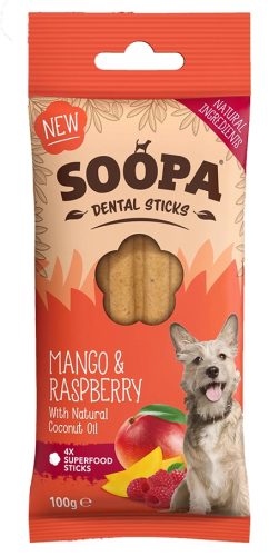 Soopa Dental Sticks - mangó és málna 100g