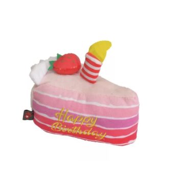 Plüss tortaszelet kutyajáték 25 cm