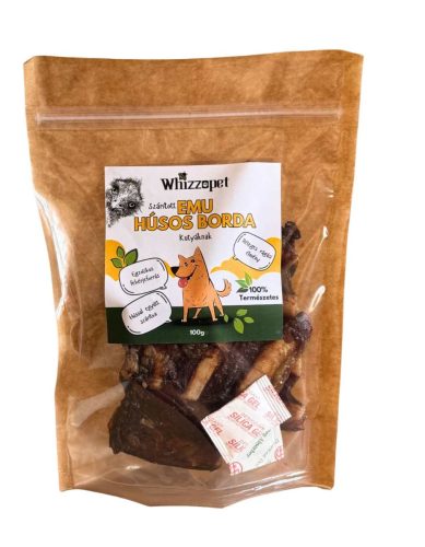 Whizzopet szárított húsos emu borda 100g