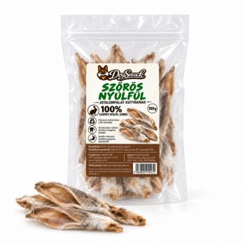 Szőrös nyúlfül 100g - DogSnack