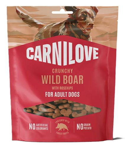 Carnilove Crunchy snack vaddisznó és csipkebogyó 200 g