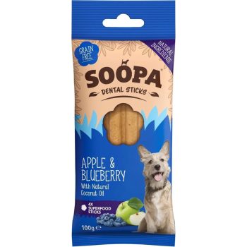 Soopa Dental Sticks - alma és áfonya 100g