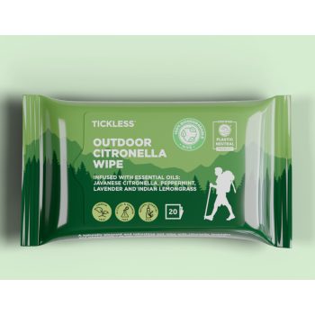   Tickless természetes kullancs és szúnyogriasztó nedves törlőkendő