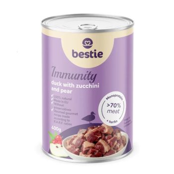   Bestie kacsa cukkínivel és körtével immunrendszer támogató párolt menü 400g