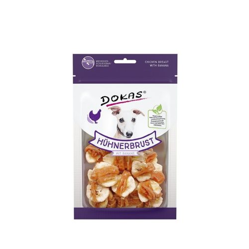 Dokas szárított csirkemell banánnal 70g