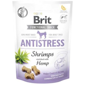   Brit Care Dog Functional Snack Antistress Shrimps - garnélarák és kender 150g