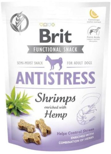 Brit Care Dog Functional Snack Antistress Shrimps - garnélarák és kender 150g