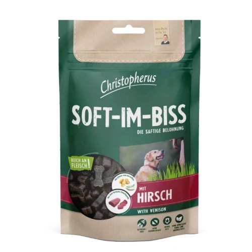 Christopherus Dog Jutalomfalat Grain Free Soft-Im-Biss Szarvas 125g
